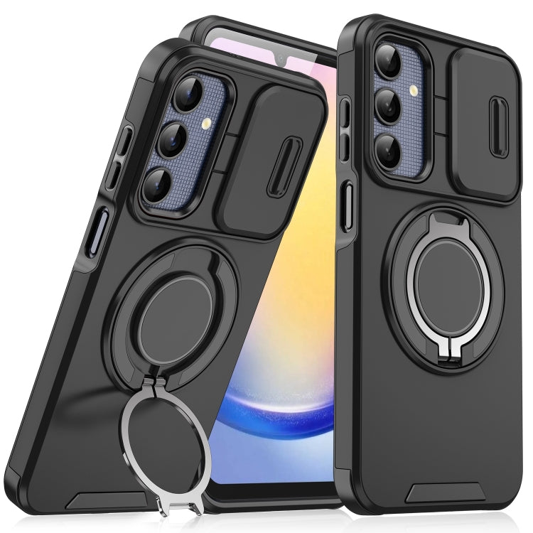 For Samsung Galaxy A25 5G Global Sliding Camshield Ring Holder Phone Case