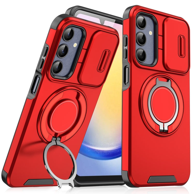 For Samsung Galaxy A25 5G Global Sliding Camshield Ring Holder Phone Case