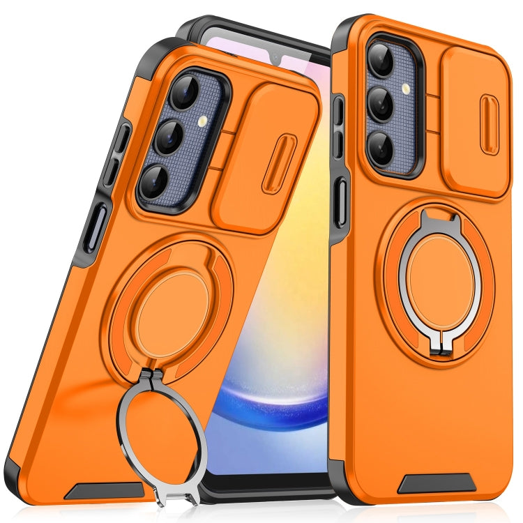 For Samsung Galaxy A25 5G Global Sliding Camshield Ring Holder Phone Case