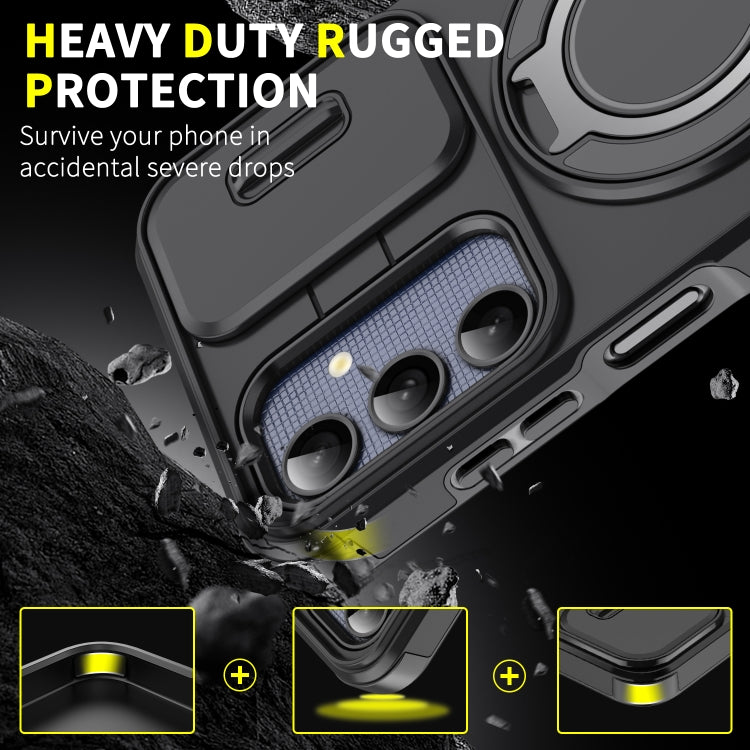 For Samsung Galaxy A55 5G Sliding Camshield Ring Holder Phone Case