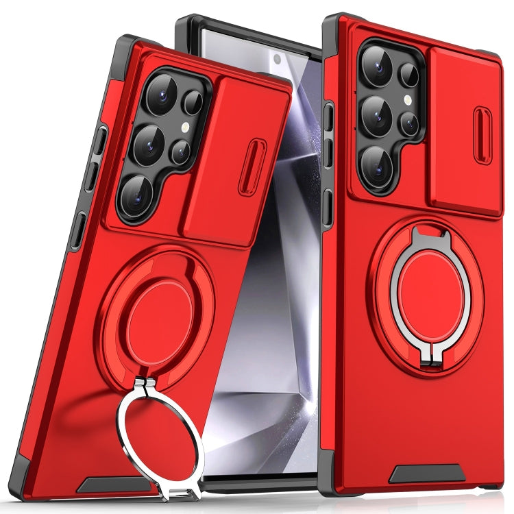 For Samsung Galaxy S24 Ultra 5G Sliding Camshield Ring Holder Phone Case