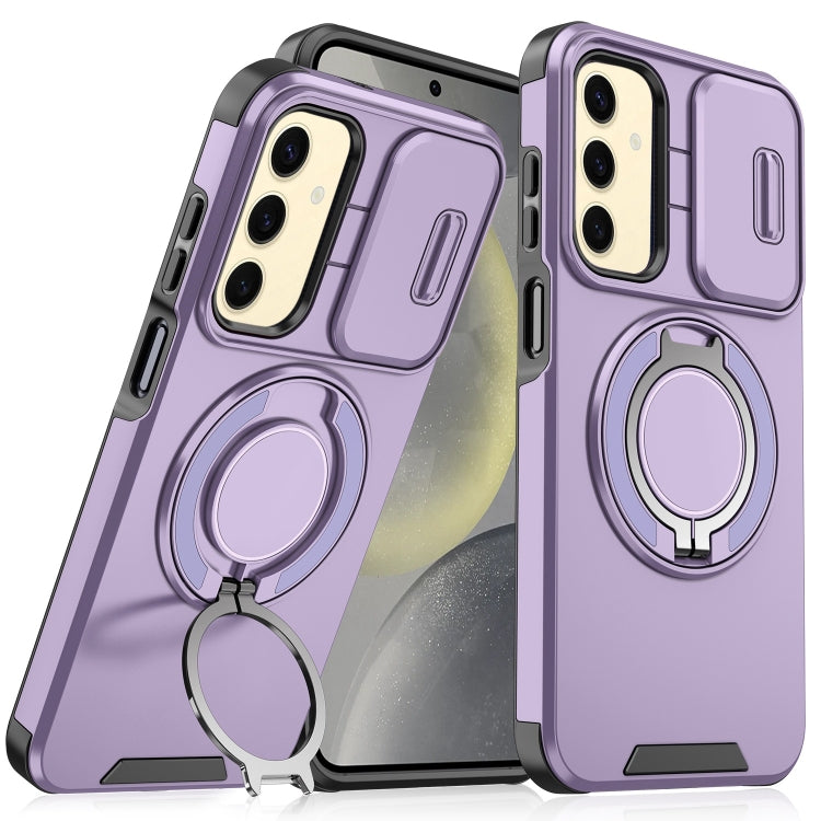 For Samsung Galaxy S24+ 5G Sliding Camshield Ring Holder Phone Case
