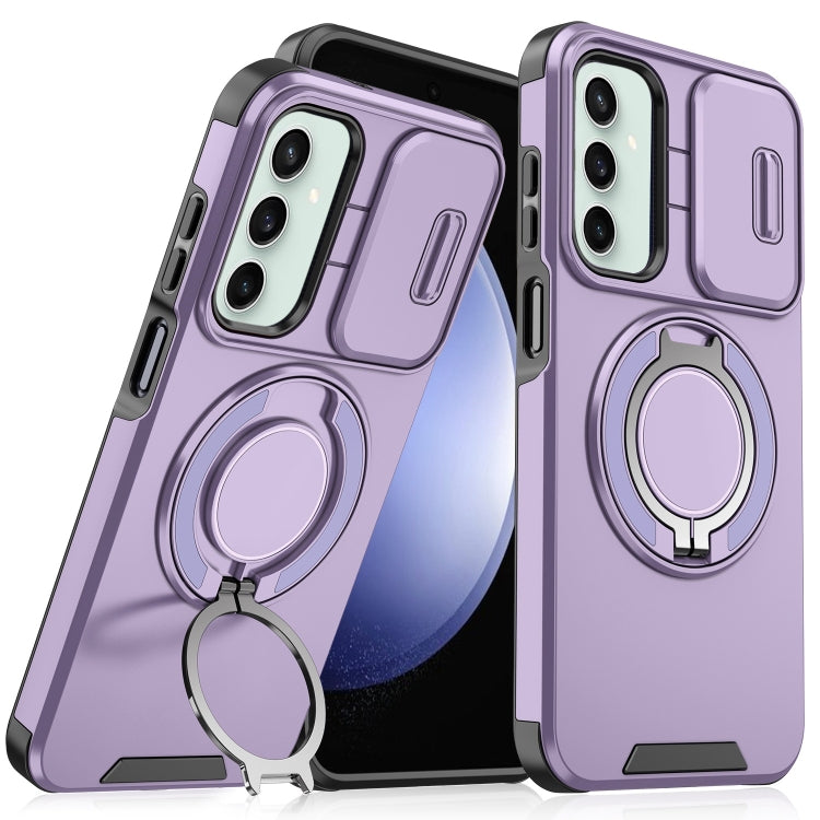 For Samsung Galaxy S23 FE 5G Sliding Camshield Ring Holder Phone Case