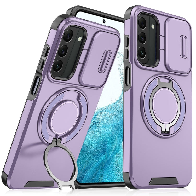For Samsung Galaxy S22 5G Sliding Camshield Ring Holder Phone Case