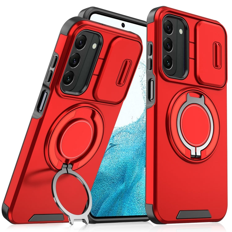 For Samsung Galaxy S22 5G Sliding Camshield Ring Holder Phone Case