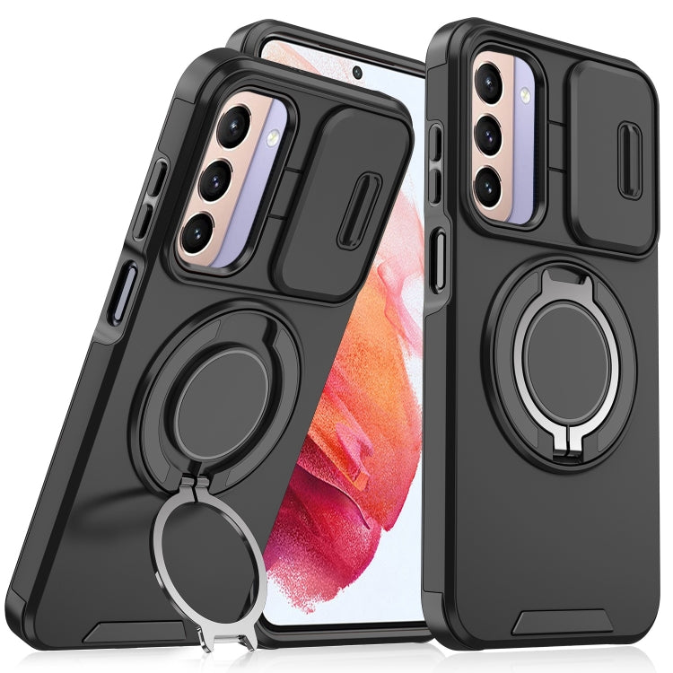 For Samsung Galaxy S21 5G Sliding Camshield Ring Holder Phone Case