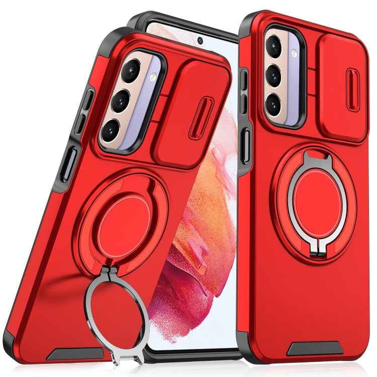 For Samsung Galaxy S21 5G Sliding Camshield Ring Holder Phone Case