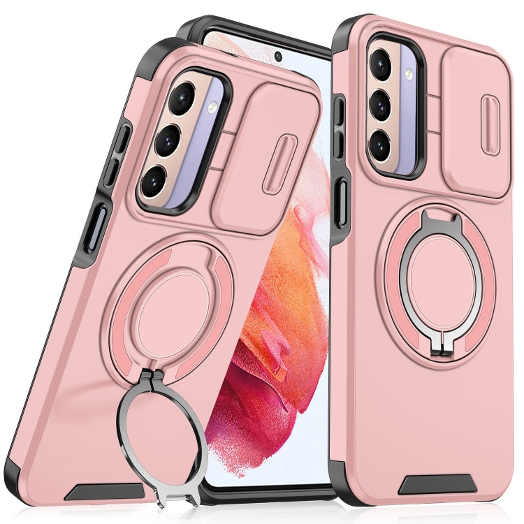 For Samsung Galaxy S21 5G Sliding Camshield Ring Holder Phone Case