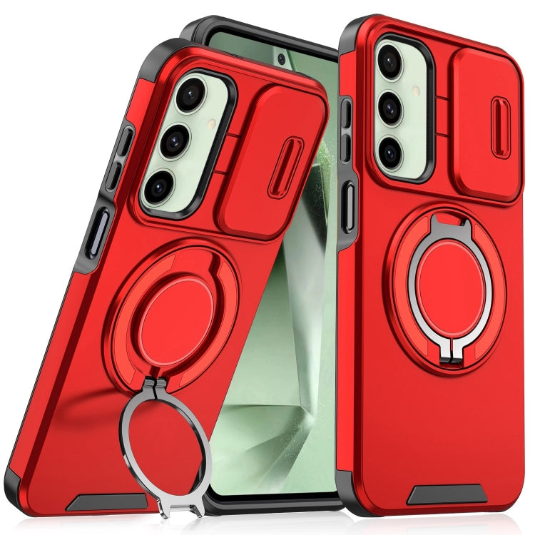 For Samsung Galaxy S24 FE 5G Sliding Camshield Ring Holder Phone Case