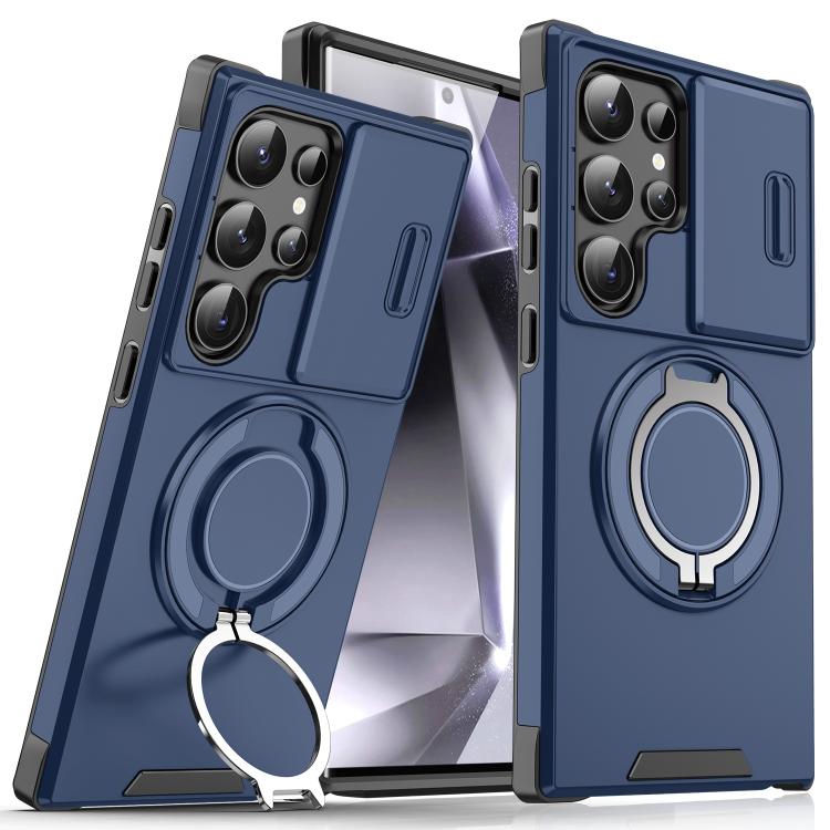 For Samsung Galaxy S25 Ultra 5G Sliding Camshield Ring Holder Phone Case