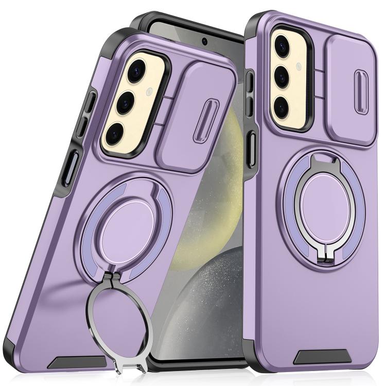 For Samsung Galaxy S25+ 5G Sliding Camshield Ring Holder Phone Case
