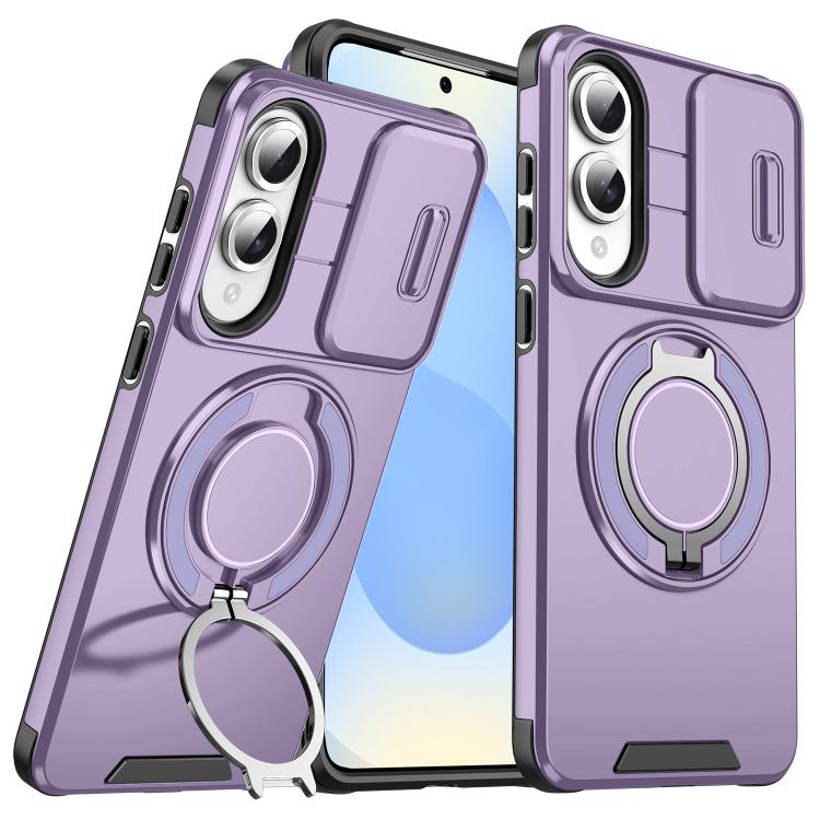 For Samsung Galaxy S25 Edge 5G Sliding Camshield Ring Holder Phone Case