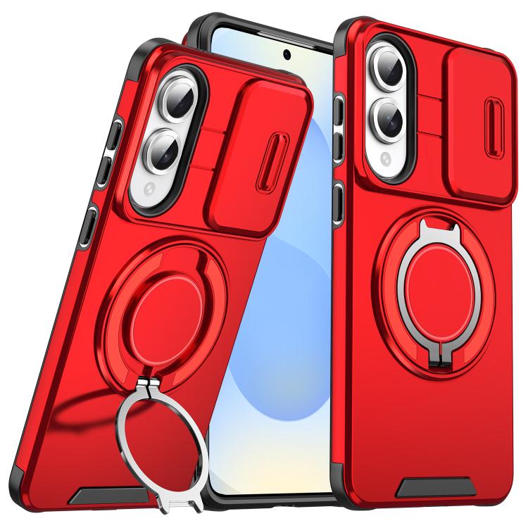 For Samsung Galaxy S25 Edge 5G Sliding Camshield Ring Holder Phone Case