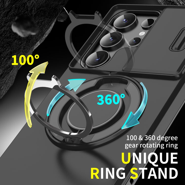 For Samsung Galaxy S25 Ultra 5G Sliding Camshield Ring Holder Phone Case