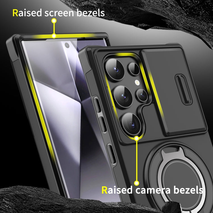 For Samsung Galaxy S24 FE 5G Sliding Camshield Ring Holder Phone Case