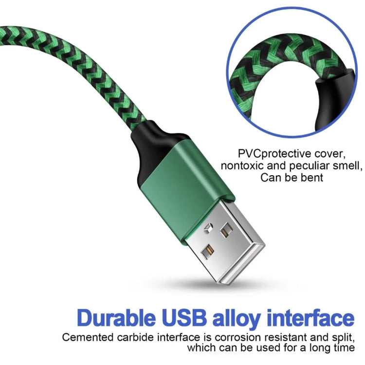 USB-A to Dual 3.5mm Separate Style Audio Adapter Cable, Length:2m - Green