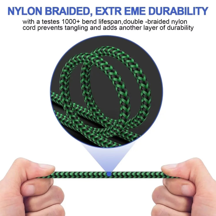 USB-A to Dual 3.5mm Integrated Style Audio Adapter Cable, Length:1m - Green