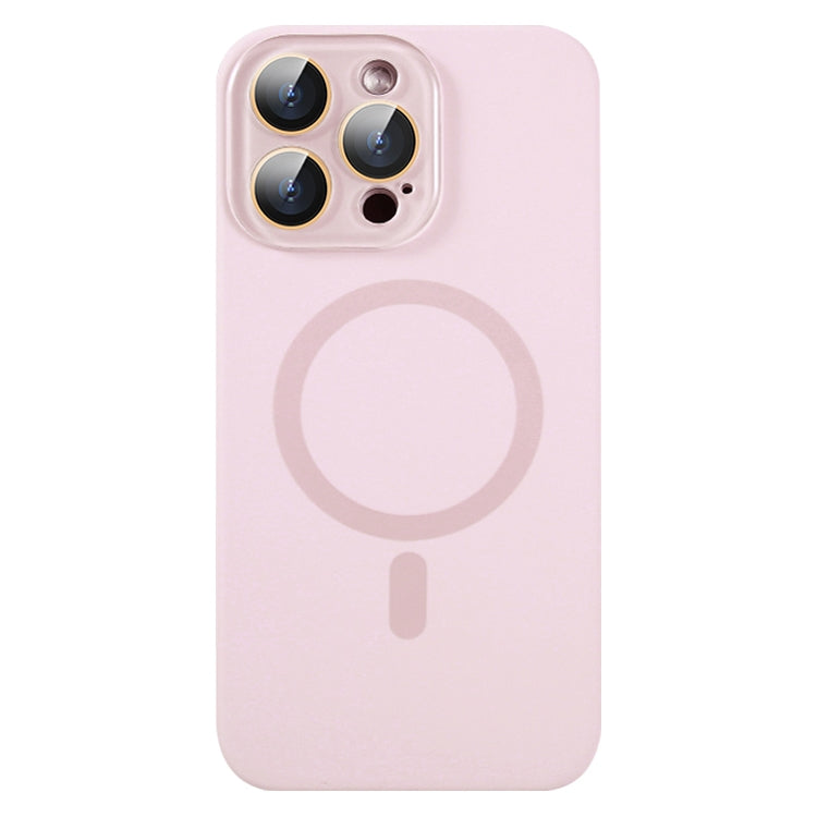 For iPhone 15 Pro Max Liquid Silicone MagSafe Full Coverage Phone Case with Lens Film