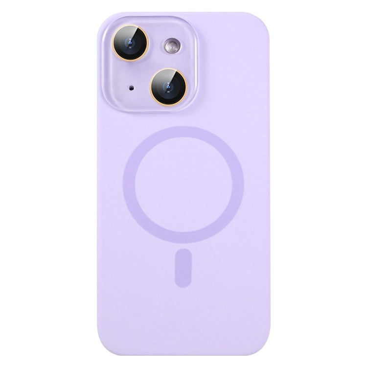 For iPhone 15 Liquid Silicone MagSafe Full Coverage Phone Case with Lens Film