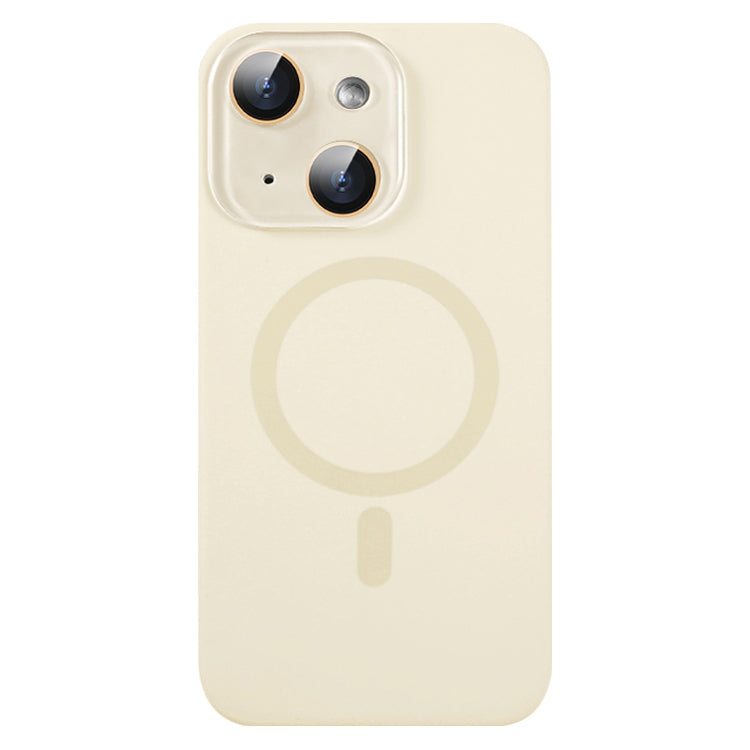 For iPhone 14 Liquid Silicone MagSafe Full Coverage Phone Case with Lens Film