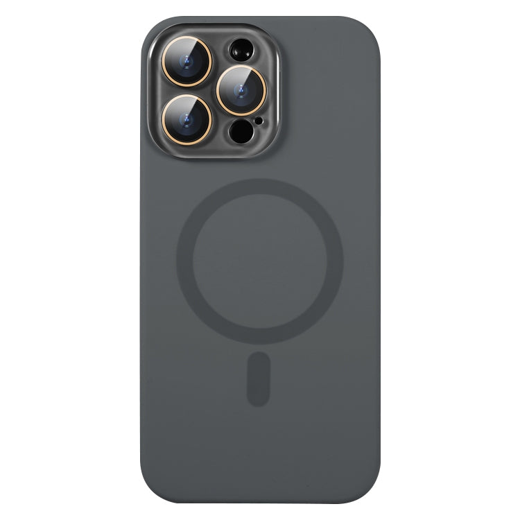 For iPhone 14 Pro Max Liquid Silicone MagSafe Full Coverage Phone Case with Lens Film