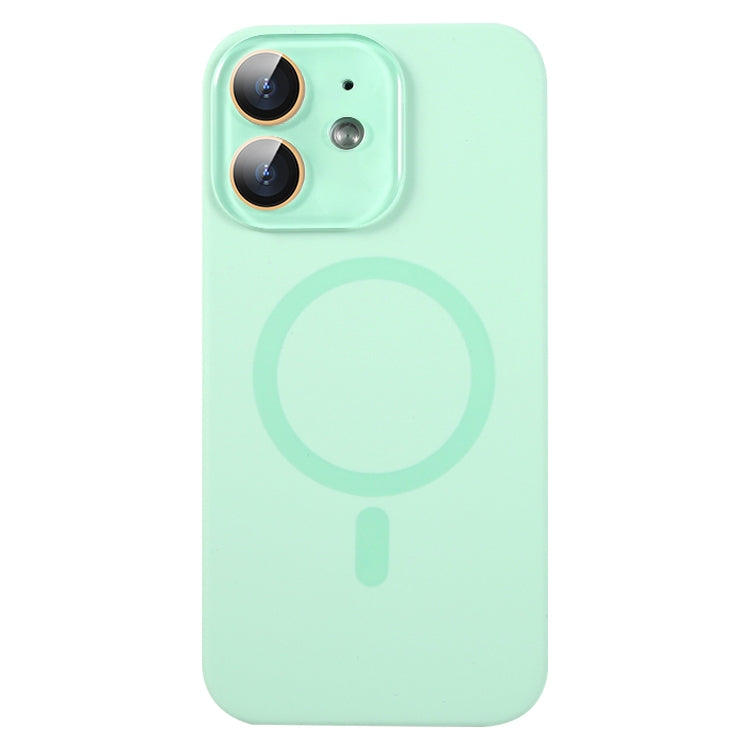 For iPhone 12 Liquid Silicone MagSafe Full Coverage Phone Case with Lens Film