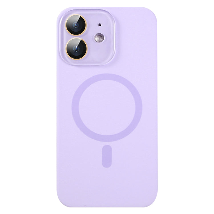 For iPhone 12 Liquid Silicone MagSafe Full Coverage Phone Case with Lens Film