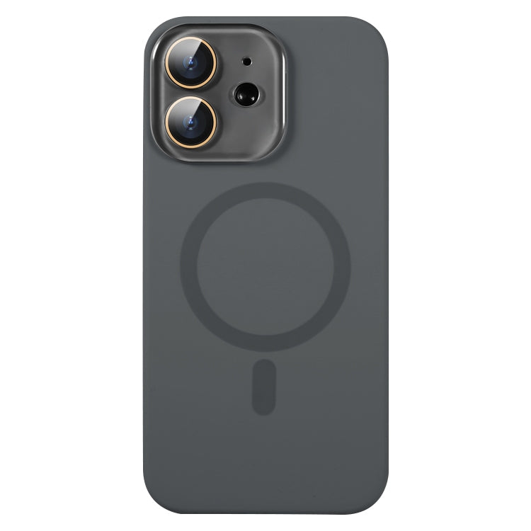 For iPhone 12 Liquid Silicone MagSafe Full Coverage Phone Case with Lens Film
