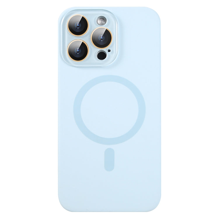 For iPhone 12 Pro Liquid Silicone MagSafe Full Coverage Phone Case with Lens Film