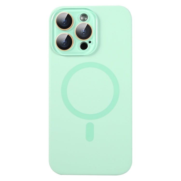 For iPhone 16 Pro Liquid Silicone MagSafe Full Coverage Phone Case with Lens Film