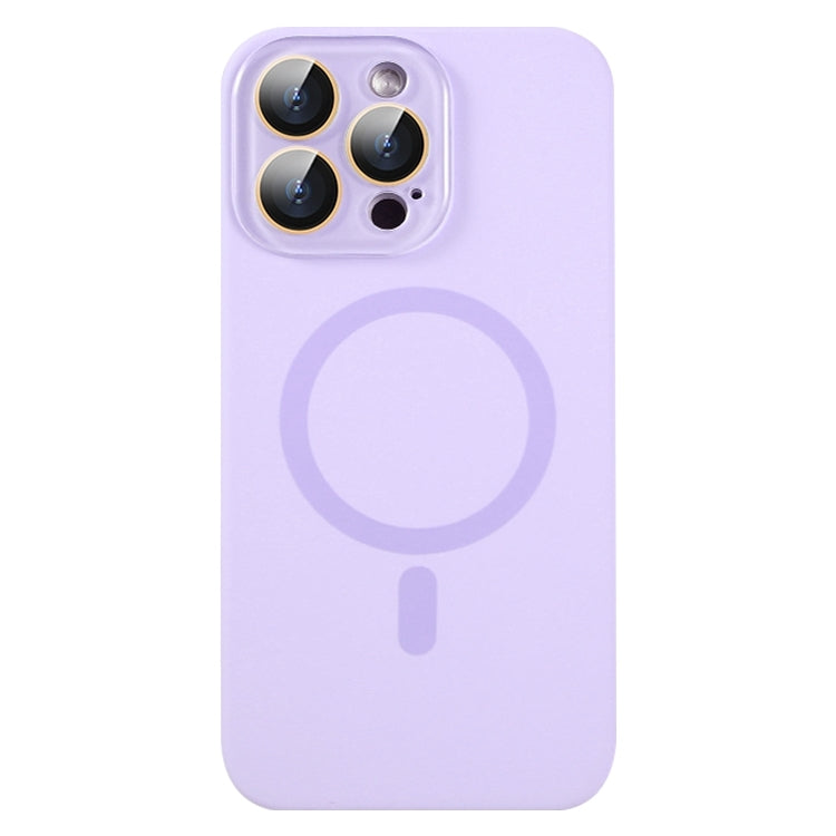 For iPhone 16 Pro Liquid Silicone MagSafe Full Coverage Phone Case with Lens Film