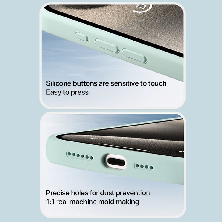 For iPhone 14 Pro Max Liquid Silicone MagSafe Full Coverage Phone Case with Lens Film