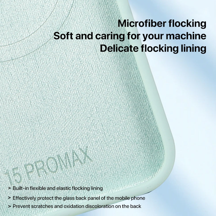 For iPhone 14 Pro Liquid Silicone MagSafe Full Coverage Phone Case with Lens Film
