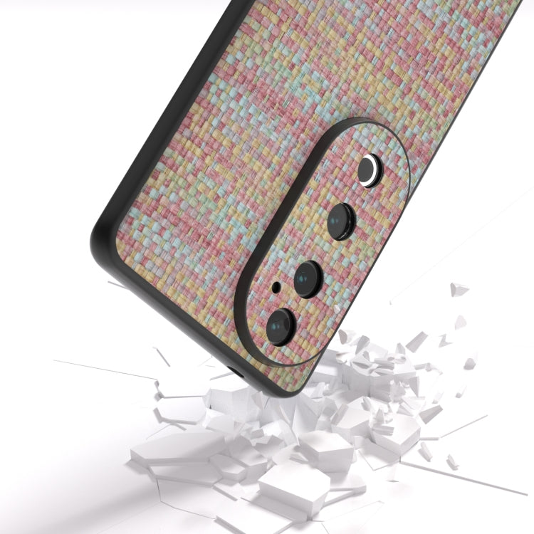 For vivo S19 Pro Black Frame Color Lattice Texture PU Phone Case