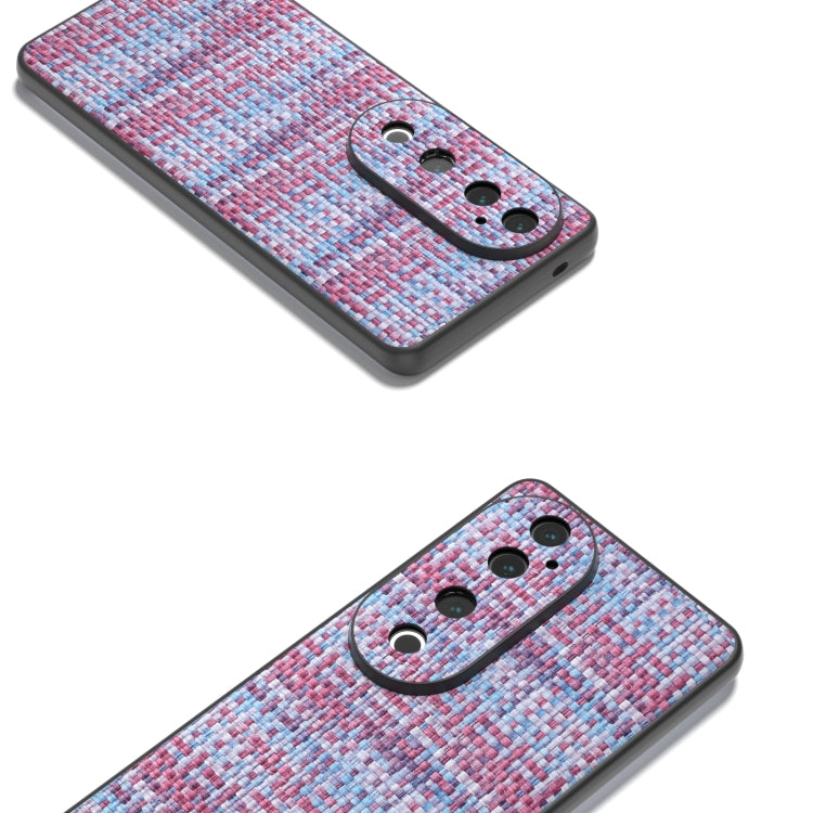 For vivo S19 Pro Black Frame Color Lattice Texture PU Phone Case