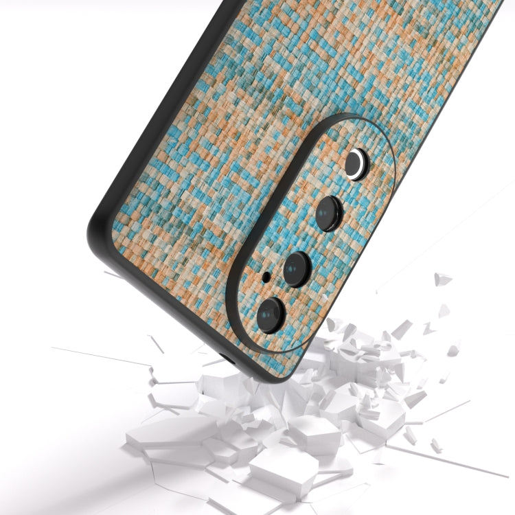 For vivo S19 Black Frame Color Lattice Texture PU Phone Case