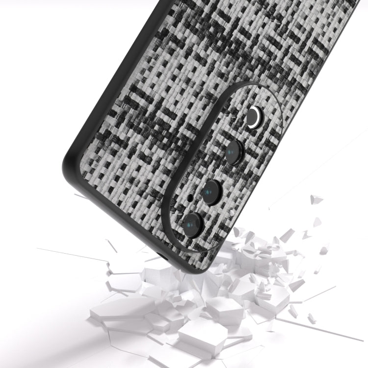 For vivo S19 Black Frame Color Lattice Texture PU Phone Case
