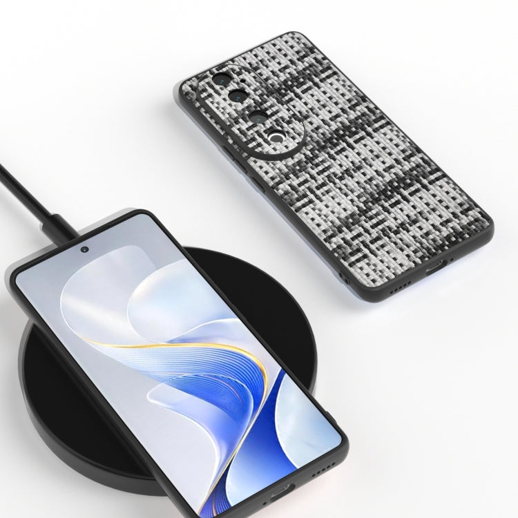 For vivo S19 Black Frame Color Lattice Texture PU Phone Case