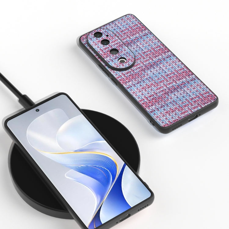 For vivo S19 Black Frame Color Lattice Texture PU Phone Case