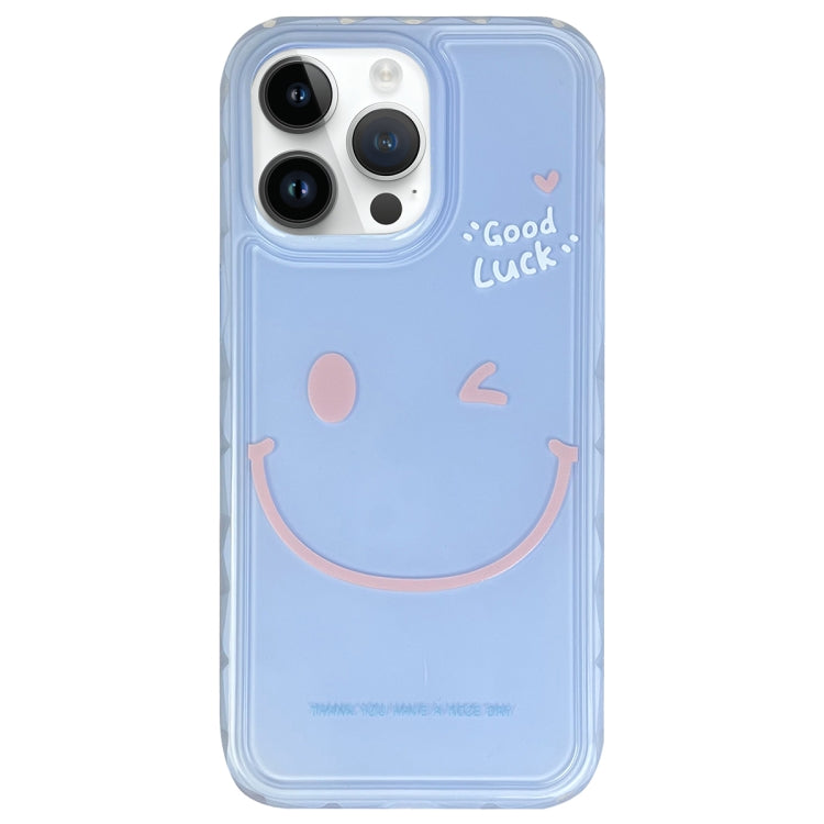 For iPhone 14 Pro Creative Edge Simple Smile Face Pattern TPU Hybrid PC Phone Case