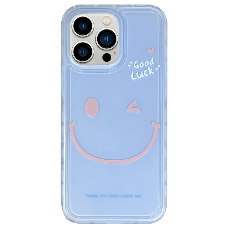 For iPhone 13 Pro Creative Edge Simple Smile Face Pattern TPU Hybrid PC Phone Case