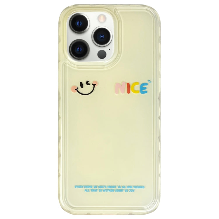 For iPhone 12 Pro Max Creative Edge Simple Smile Face Pattern TPU Hybrid PC Phone Case