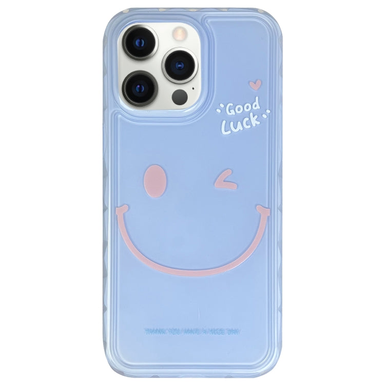 For iPhone 12 Pro Max Creative Edge Simple Smile Face Pattern TPU Hybrid PC Phone Case