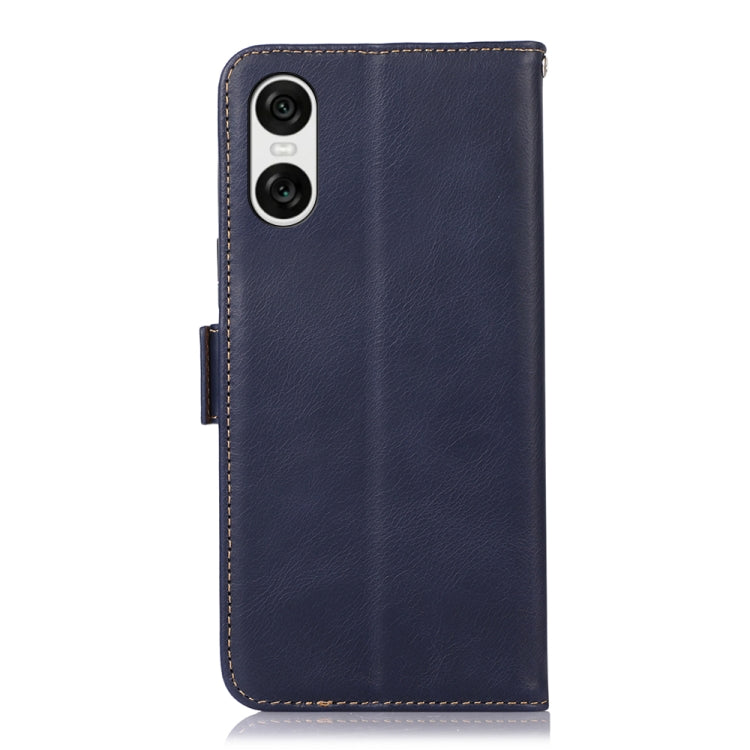 For Sony Xperia 10 VI Magnetic Crazy Horse Texture Genuine Leather RFID Phone Case