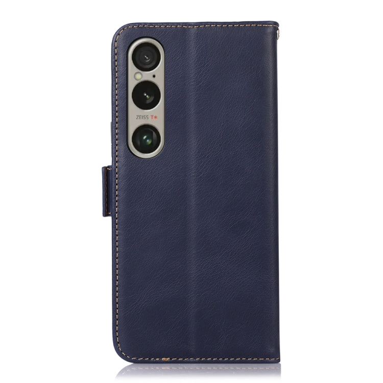 For Sony Xperia 1 VI Magnetic Crazy Horse Texture Genuine Leather RFID Phone Case