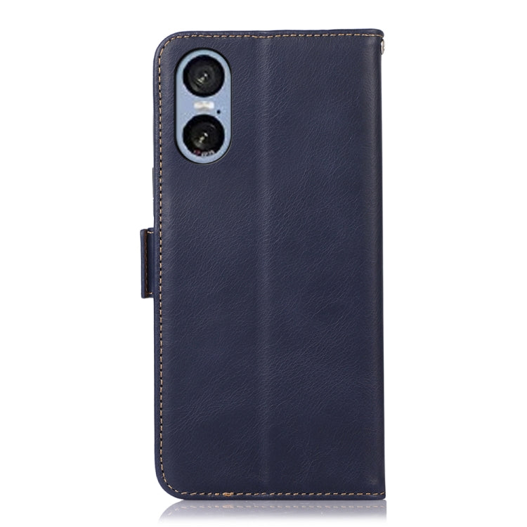 For Sony Xperia 5 VI Magnetic Crazy Horse Texture Genuine Leather RFID Phone Case