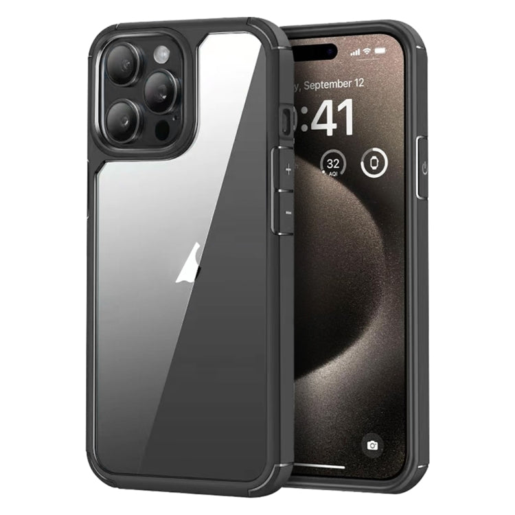 For iPhone 15 Pro Max Acrylic+TPU Transparent Shockproof Phone Case