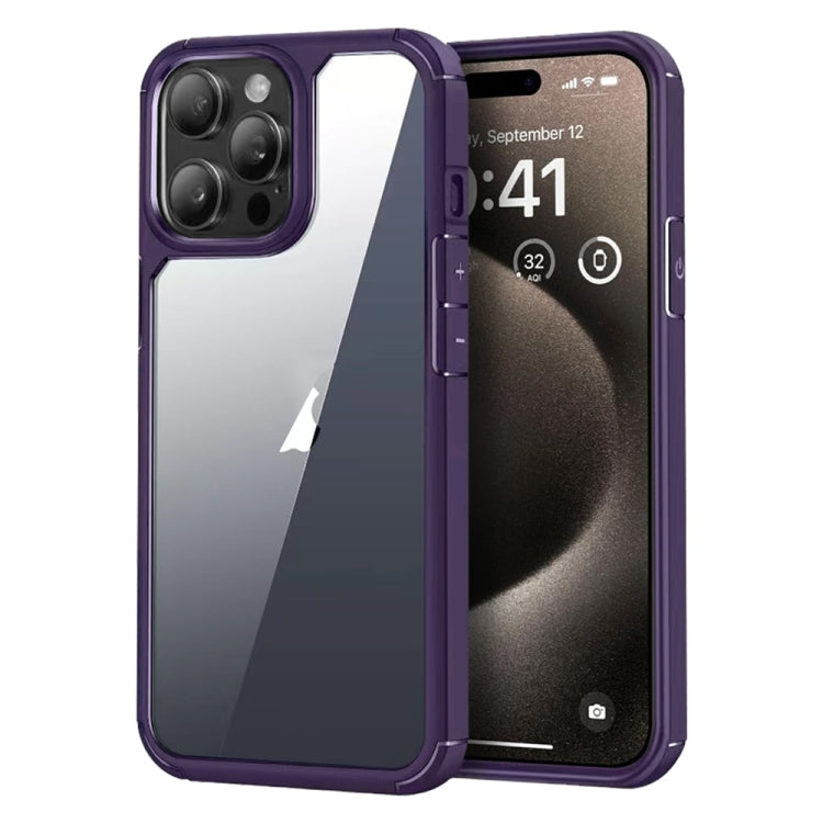 For iPhone 15 Pro Max Acrylic+TPU Transparent Shockproof Phone Case