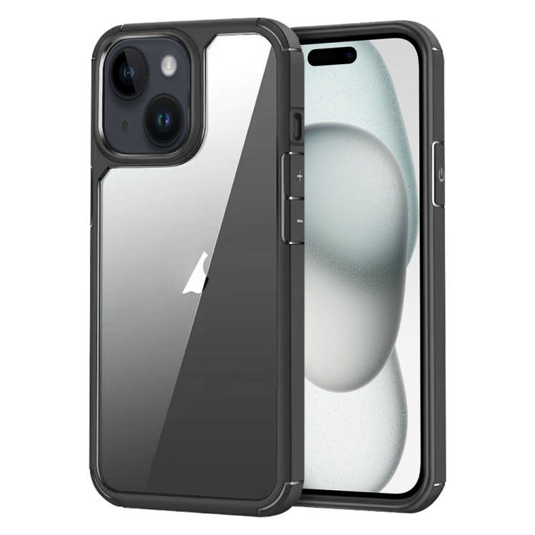 For iPhone 15 Plus Acrylic+TPU Transparent Shockproof Phone Case
