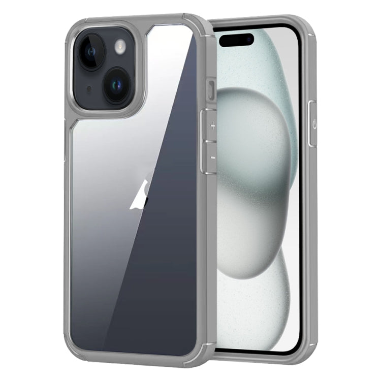 For iPhone 15 Plus Acrylic+TPU Transparent Shockproof Phone Case